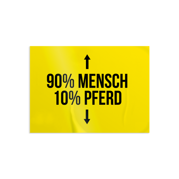 90% Mensch - 10% Pferd