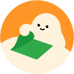 Klebi löst einen Sticker ab